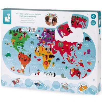 Immagine di Janod Mappa Degli Esploratori Del Bagno Giocattolo da per La Prima Infanzia Manipolazione e Destrezza A Partire 3 Anni, J04719