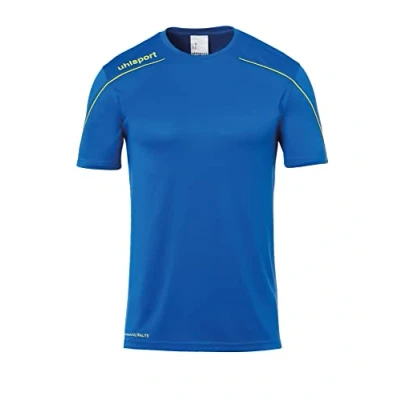 Immagine di uhlsport Stream 22 Maglia a Maniche Corte da Uomo, Maglietta, 100347714, Azzurro/Giallo Lime, L