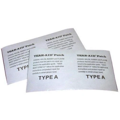 Immagine di Tessuto Tear Aid di tipo A, cerotto autoadesivo riparazione per tenda da campeggio, kite, barca a vela, 75mm x 450mm