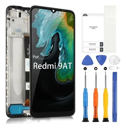 Immagine di ARSSLY LCD Display per Xiaomi Redmi 9AT M2006C3LVG 6,53&quot; Schermo Sostituzione Tocco Digitalizzatore Assemblaggio con Strumenti Utensili(Nero Cornice)