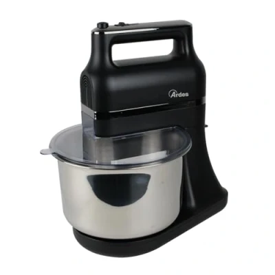 Immagine di ARDES ARSBAT02 SATURNIUM Sbattitore Elettrico con Recipiente Autorotante da 3.5 L Coperchio Fruste e Ganci Impastatori per Mescolare, Sbattere Montare