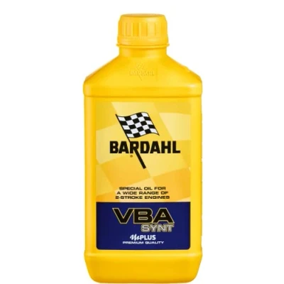 Immagine di Bardahl Olio Miscela VBA SYNT, 100% Sintetico, Moto, Scooter, Attrezzi da Giardino con Motore a 2 Tempi, 1 Litro