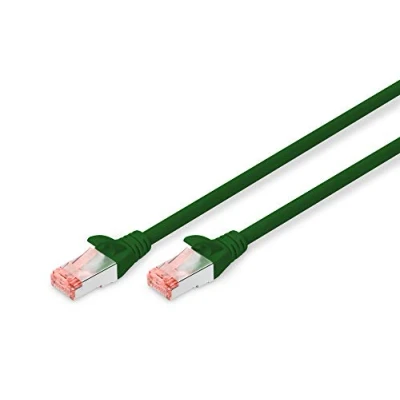Immagine di Digitus DK 1644 010/G RJ45 cavo di rete, patch CAT 6 S/FTP 1.00 m Verde Privo alogeni, coppie intrecciate, con protezione, Ritardante fiamma 1 pz.