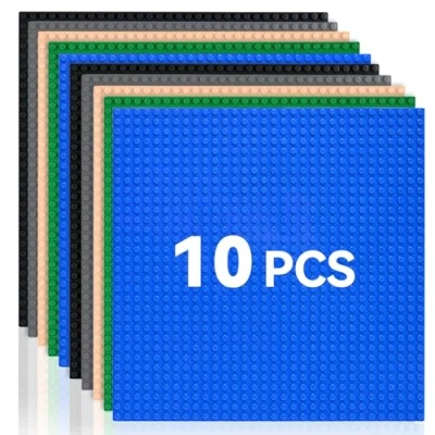 Immagine di 10 Pezzi Base Piattaforma per Classic,classici mattoncini da costruzione Piastre di Multicolore Compatibile con LEGO e Tutte Le Principali Marche 32x32 Bottoncini Giochi Creativi