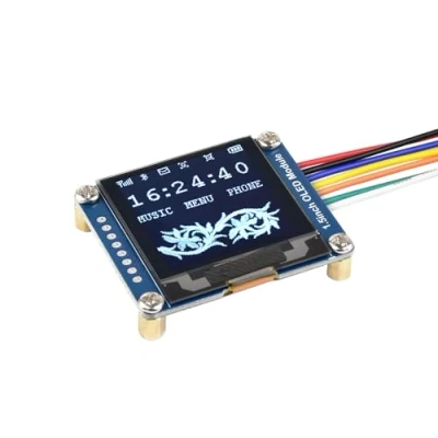 Immagine di Waveshare 1.5inch OLED Display Module 128x128 Pixels 16 bit Grey Level with Embedded Controller Communicating via SPI or I2C Interface