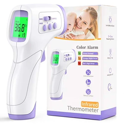 Immagine di KKmier Termometro Febbre Infrarossi, Frontale Professionale Senza Contatto con Letture istantanee Accurate, Digitale Adatto per Neonati, Bambini, Adulti