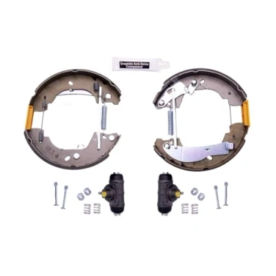 Immagine di HELLA Shoe Kit Pro 8DB 355 004 121 freno, Freno a tamburo con cilindretto regolatore/attuatore FORD: Transit Mk3 Camion pianale/Telaio