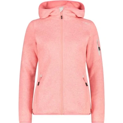 Immagine di CMP Knit Tech Donna con Cappuccio Fisso 3h19826 Giacca in Pile Pesca gesso, 50, 54