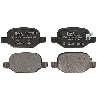 Immagine di DELPHI LP2475 Kit pastiglie freno con segnalatore acustico usura lamierino anticigolío senza accessori FIAT: 500L