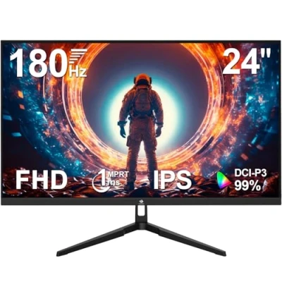 Immagine di Z Edge Monitor Gaming 24&#039;&#039;, 180 Hz/165 Hz/144 Hz, IPS Pannello, 1080P, 1ms, FreeSync, Schermo PC Cornice Ultra Sottile, 5000:1, HDMI2.0&amp; DP1.4, Inclinazione Regolabile, VESA 100*100mm(Cavo DP Incluso)