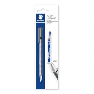 Immagine di Staedtler Triplus Micro Set Portamine 0.7 con Mine B, Matita Meccanica Gommino Estraibile Incluso, Mina per Cancelleria Scuola Università Ufficio, Ideale Disegno e Scrittura
