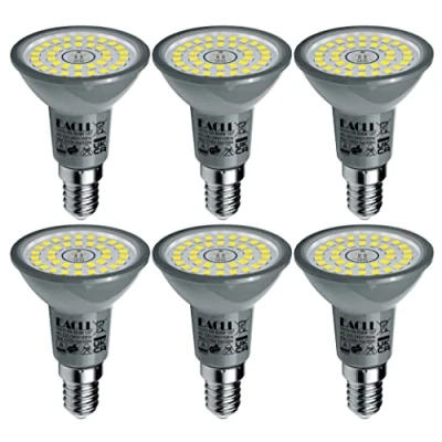 Immagine di EACLL Lampadine LED E14 6W Equivalente a R50 Alogena 100W, Pacco da 6, 820lm Luce Bianco Freddo 6000K, Faretti AC 230V senza Sfarfallio, Angolo Fascio 120 Spot, Non Dimmerabile Lampade Riflettore