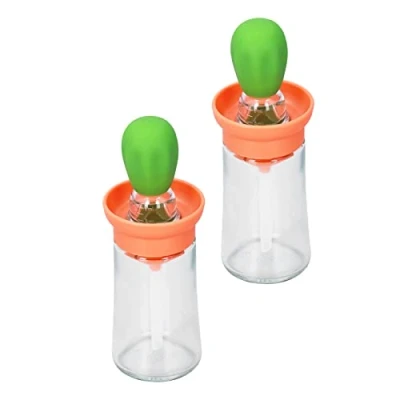 Immagine di Flacone dispenser olio, contenitore spazzola in silicone resistente al calore, facile da pulire con cucina