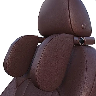 Immagine di Aipwerer Poggiatesta Auto,180Regolabile Telescopico Smontare Dell&#039;auto Supporto Per Il Collo Dormire Laterale,Adatto Della Testa di Adulti e Bambini (Marrone scuro)