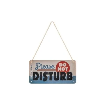 Immagine di Nostalgic Art 28057 Targa da appendere, Do Not Disturb Segnale di avviso per idea regalo, in metallo, Design retrò decorazione, 10 x 20 cm