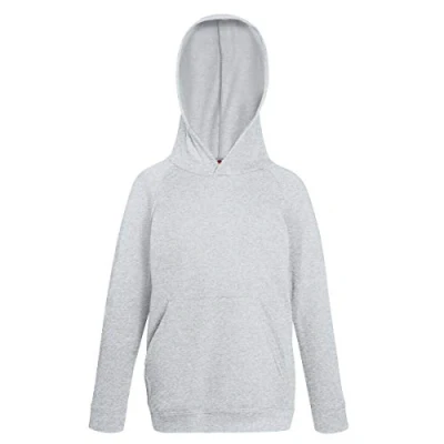 Immagine di Fruit of the Loom Felpa con Cappuccio Tinta Unita Unisex/Bambini (14 15 Anni) (Erica Grigia)