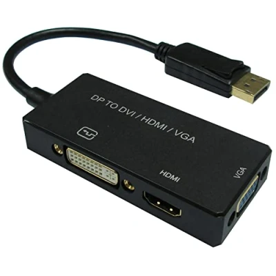 Immagine di Value DisplayPort / DVI HDMI VGA Cavo adattatore Spina DisplayPort, Presa D 24+1pol. , A, 15pin 0.10 m Nero 12.99.3153