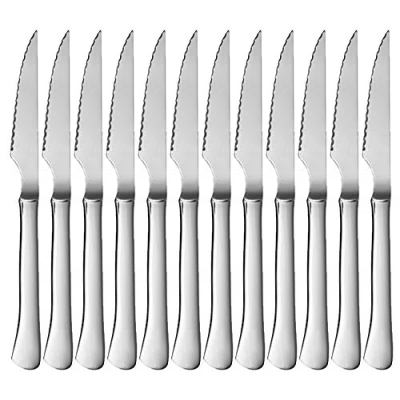 Immagine di Menax Coltello Carne Coltelli da Bistecca Acciaio Inox in Tavola Set di 12