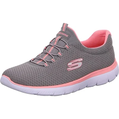 Immagine di Skechers Summits, Scarpe da Ginnastica Donna, Gray Mesh Pink Trim, 36 EU