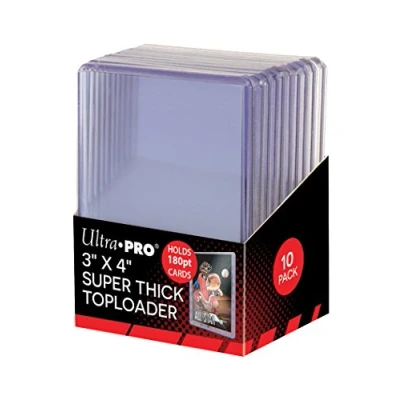 Immagine di Ultra Pro Caricatori dall&#039;alto, 194039 Gioco Toploader 3&quot; x 4&quot; Super Thick 180Pt, 10 Pezzi Accessori, Clear, 3 4 inch