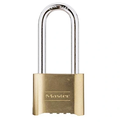 Immagine di Master Lock PL63615, Certificato a Combinazione in Zinco Massiccio con Finitura Ottone, Oro, 10.7 x 5.1 2.4 cm Unisex Adult