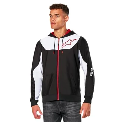 Immagine di Alpinestars Sessions V3 Hoodie Felpa con Cappuccio, Nero/Bianco/Rosso, L Uomo