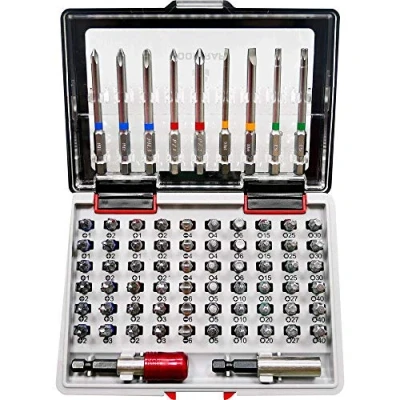 Immagine di TOOLCRAFT 1613609 Kit inserti 71 parti Taglio, Croce Phillips, Pozidriv, Brugola interna, Profilo a T
