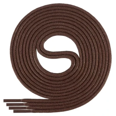 Immagine di Di Ficchiano lacci rotondi cerati marroni, per scarpe, lacci, diametro 2 4 mm, scarpe da lavoro, e in pelle, colore: marrone, lunghezza: 120 cm