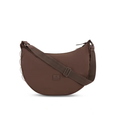 Immagine di Johnny Urban Borsa a Tracolla Donna Uomo Marrone Kaia Large Borsetta Mezzaluna Nylon Puffer Moon Bag Borse Spalla Elegante e Casual Regolabile Marsupio alla Moda Impermeabile