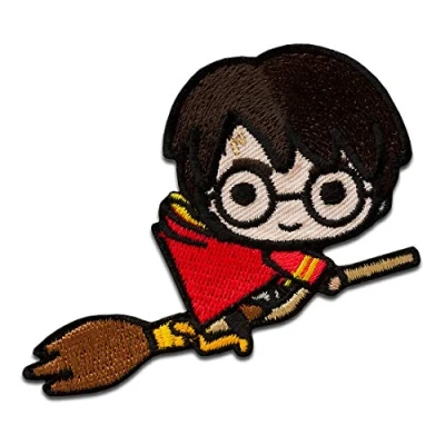 Immagine di Harry Potter © sulla scopa Toppe termoadesive Patch Toppa ricamate