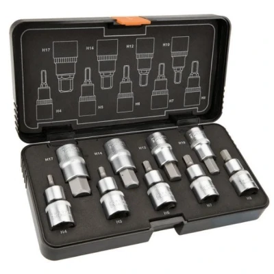 Immagine di NEO TOOLS 08 705 Set bussole 9 Ad esagono incassato Acciaio al cromo vanadio, per utensili 1/2