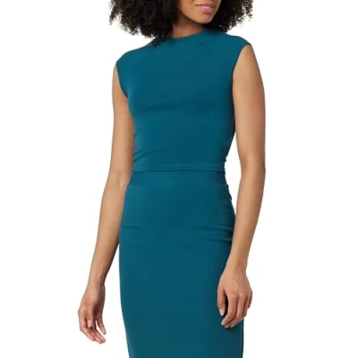 Immagine di The Drop Eloisa cap Sleeve Crop Top, Legion Blu, XX Large Plus