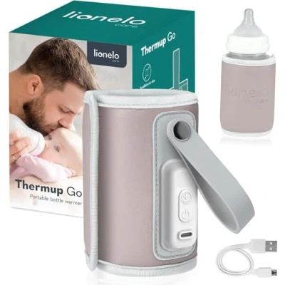 Immagine di LIONELO Thermup Go Scaldabiberon portatile per Mantenere la temperatura, Alimentato tramite il cavo USB temperatura di latte e pappe neonato, auto, Senza BPA Piccolo leggero