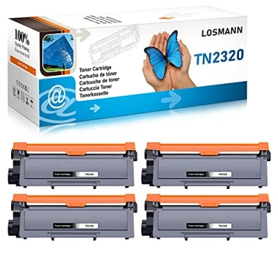 Immagine di LOSMANN 4x Toner compatibile per Brother TN 2320 TN2320 MFC L2700DW L2700DN L2720DW L2740DW DCP L2500D L2540DN L2520DW HL L2300D L2340DW L2360DN