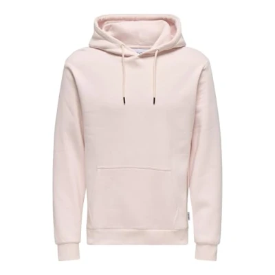 Immagine di Only &amp; Sons Onsceres Felpa con cappuccio, Uomo, Taglia: Medium, Barely pink