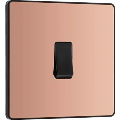 Immagine di BG Electrical Evolve Interruttore Luce Singolo, 20A, 2 Vie, Rame Lucido