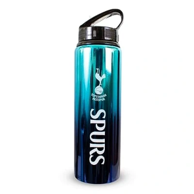 Immagine di Hy Pro Borraccia UV in alluminio con licenza ufficiale Tottenham F.C, 750 ml, cannuccia pieghevole integrata, finitura neocromatica, a prova di perdite, leggera, senza BPA, speroni, blu