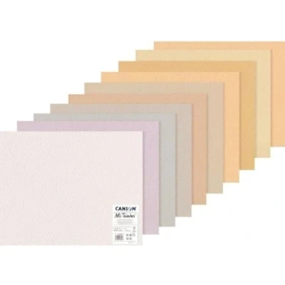 Immagine di Canson carta Mi Teintes (Nido api),Confezione da 10 fogli 160 g/m2, Colori pastello