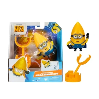 Immagine di Giochi Preziosi Minions Personaggio 10 Cm Gus Cattivissimo Me 4, Con Accessorio Esclusivo Launcher, Lancia Action Figure, Per Bambini A Partire Dai 3 Anni