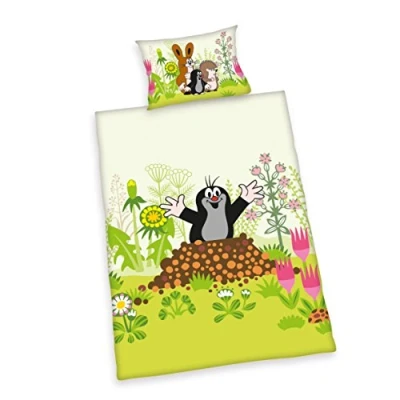 Immagine di Herding Krtek La Talpa Set di Biancheria da Letto, Flannel, Multicolore, 40 x 60 cm, 100 135 cm