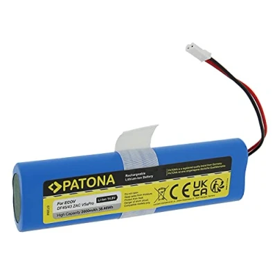 Immagine di PATONA 6738 Robot aspirapolvere batteria universale (2600 mAh) compatibile con Ecovacs Deebot DF45 DF43 Ilife V3 Plus V3s Pro V50 V5s V8s X750 ZACO V3sPro V4 V5sPro V5x V6 V80 V85 ecc.