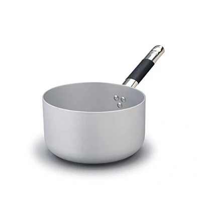 Immagine di Pentole Agnelli ALMC105PIC16 Casseruola Alta con Manico, Alluminio, Argento, 16 cm