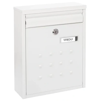 Immagine di ARREGUI Dime V1321 Cassetta Postale Individuale in Acciaio, della Posta da Parete, Componibile, Fondo Stretto, Dimensione M (DIN A4 e Riviste), Bianco