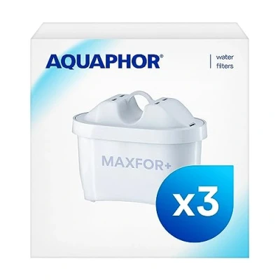 Immagine di AQUAPHOR Cartuccia filtrante MAXFOR+ kit 3 I Filtro Per calcare, cloro, metalli pesanti e altro 200l di acqua pulita Tecnologia AQUALEN cibo bevande migliori