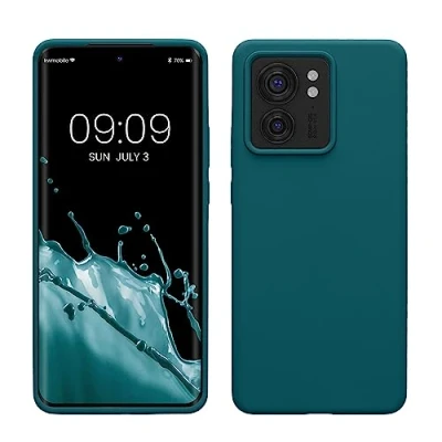 Immagine di kwmobile Cover per Motorola Edge 40 Custodia Back Case Smartphone in Silicone TPU Protezione Gommata petrolio
