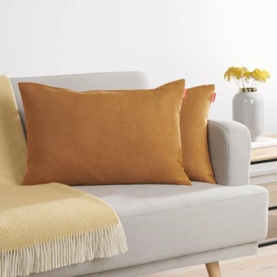 Immagine di Blumtal Federe Cuscini Divano in Ciniglia, Copricuscini Divano, Cuscino 2 Pezzi, 40 x 60cm, Marrone