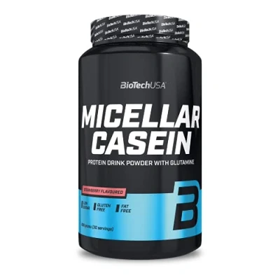 Immagine di BioTechUSA Micellar Casein in Polvere Tempo di Assorbimento Esteso Senza Glutine e Grassi Aggiunta L Glutammina, 908 g, Fragola