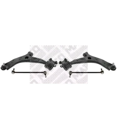 Immagine di MAPCO 53520 Kit braccio oscillante, Sospensione ruota Assale anteriore Sx, Dx, inferiore con barra d&#039;accoppiamento MAZDA: 5