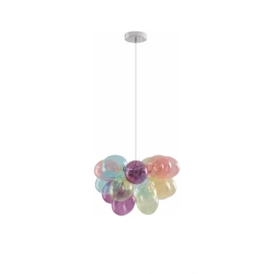 Immagine di Lampada a sospensione Lucande Diborah, colorata, vetro, Ø 40 cm, G9