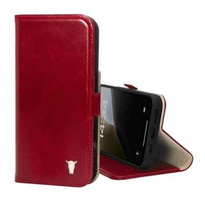 Immagine di TORRO Cover in Pelle Compatibile con iPhone 16 Pro Max Custodia a Portafoglio Premium Cavalletto e Slot per Carte (Compatibile Caricatori Ufficiali MagSafe) Rosso